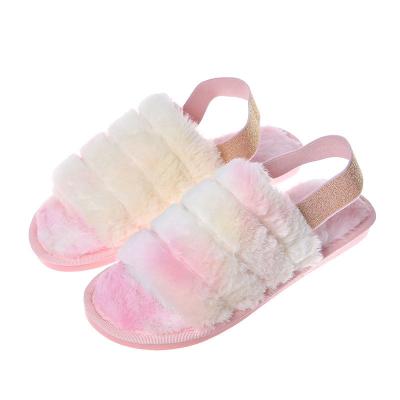 China Hot Luxury Custom Made Faux Fur High Quality Fur Big Fur Slides With Fur for sale