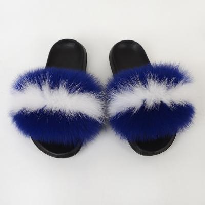 China 2021 Fashion Trend Hot Sale Cheap Wholesale Mink Big For Women Raccoon Fur Slides for sale