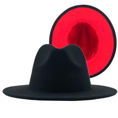 China Solid Color Polyester Cotton Vegan Fedora Material Fedora Hats For Women Men Women Party Fashion Music Festival Fedora Hats for sale