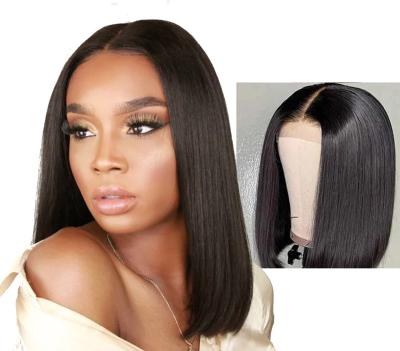 China Straight Human Hair Straight Bob Lace Front Wig Virgin Hair Women Wigs 4x4 Closure Hair Extensions Bob Wigs For Black Women Wave Short for sale