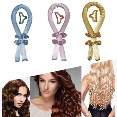 China Amazon Brand Rod Headband Sponge Soft Sleeping Curling Hot Heatless Hair No Heat Curls Silk Ribbon Hair Rollers Headband Wave Old for sale