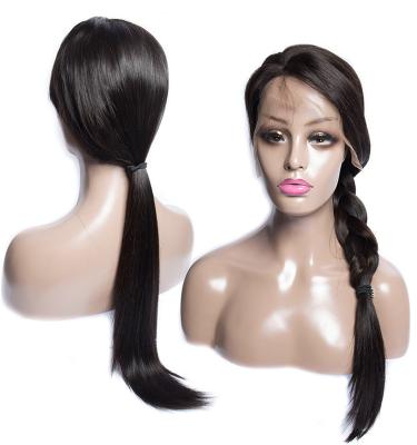 China Silky Straight 13*4 Lace Front Wigs Natural Straight Peruvian Human Hair Wig For Color Women Glueless Cuticle Aligned Lace Frontal Wigs for sale