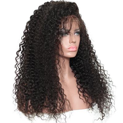 China Jerry's Natural Raw Brazilian Hair 13*4 Front Lace Wig For Women Deep Curly Long Hair Silky Straight Wholesale Curly Wig Brazilian Hair for sale