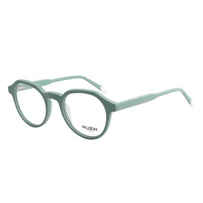 China 2021 prescription fashion round eyewear optical frame acetate glasses frame RGE067 for sale