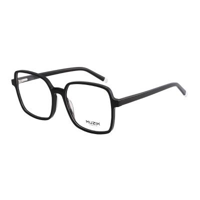 China RGE035 Fashion Women Anti Prescription Oversized Square Acetate Temple Blue Lightweight Glasses for sale