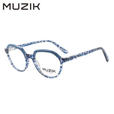 China Prescription P6088 Retro Fancy Personalized Lamination Irregular Acetate Glass Eye Optical Frame for sale