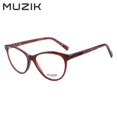 China P6091 Prescription Stylish Unisex Vintage Lamination Acetate Glass Optical Frames for sale