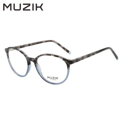 China OEM Custom Round Fashion Laminate Acetate Prescription P6113 Designer Glasses Frame Optical Eyewear for sale