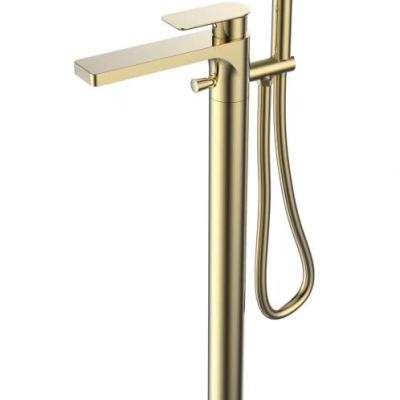 China Bathroom With Slide Bar Hot Multifunctional Shower Modern And Cold Free Standing Bathtub Faucet Floor for sale