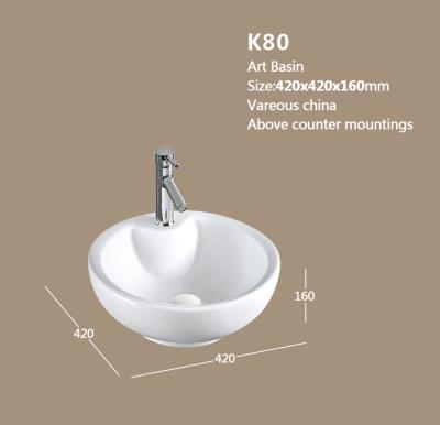 China Sustainable art ceramic washbasin in Europe design for sale