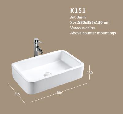 China Sustainable art ceramic washbasin in Europe design for sale