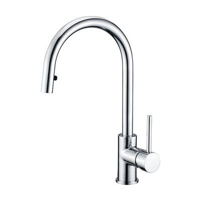 China Hot-selling Modern Deck Mounted Zine Alloy Pull Out Kitchen Faucet Mixer Tap With Pull Down Sprayer for sale