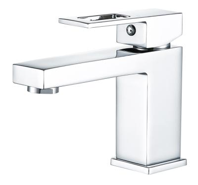 China Metered Faucets Adjust Single Handle Deck Mounted Bathroom Basin Mixer Tap Brass Basin Faucet for sale