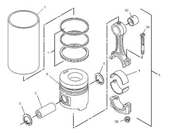 China 2254284 Piston Engine 225-4284 Ring Rs7E3888 Ring Set Piston Cylinder Liner 7E-3888 for sale