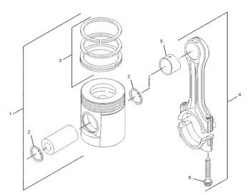 China 288-9942 Ring 2889942 Piston As 0.50 Mm Engine 320-8H3S Cylinder Liner 3208H3S Piston for sale