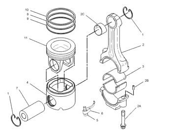 China 9N5403P Body Piston W/Pin Cylinder Liner 225-0115 Engine 9N-5403 Ring 2250115 Crown A for sale