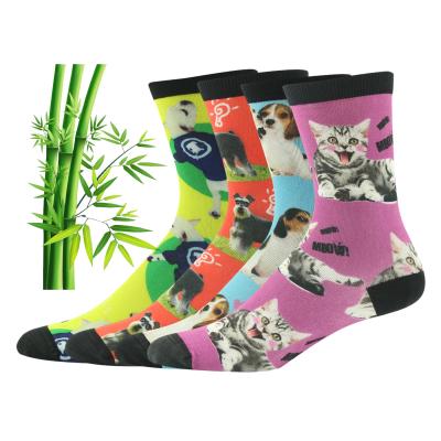 China QUICK DRY custom design comfortable men 360 print socks wholesale bamboo socks for sale