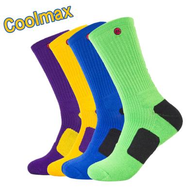 China Wholesale Hot Sale Athletic Sports Custom Logo Embroidery Crew Men Socks Athletic Sublimation Sport Basketball for sale