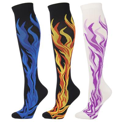 China Breathable High Quality Custom Knee High 20-30mmhg Women Men Cycling Athletic Compression Socks Wholesale for sale