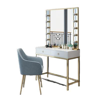 China Wrought Iron Wood Dressing Table (Other) Adjustable Modern Bedroom Furniture for sale