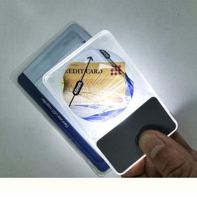 China CARD MAGNIFIER card led magnifier, wallet led magnifier WITH BATTERY for sale