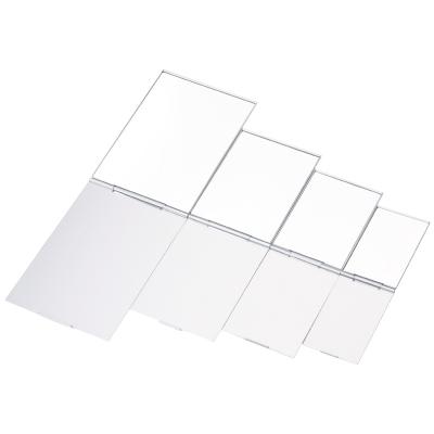 China Personalized Silver Aluminum Frame Folding Pocket Makeup Mirror,Table Desk Metal Cosmetic Mirror for sale