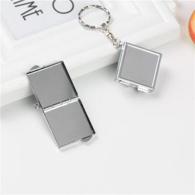 China New Design Double Sided Pocket Portable Key Chain Makeup Mirror for Women, Mini Double Side Keychain Mirror for sale