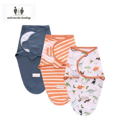 China Portable Miracle Baby Ultra Soft Baby Wrap Set 100% Cotton Breathable Muslin Newborn Baby Boy Wrap Wrap Set for sale