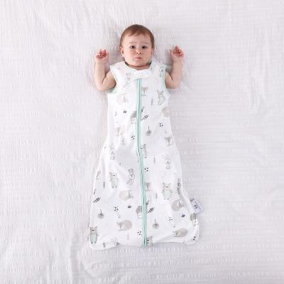 China 100% Breathable Sleeveless Cotton Baby Zipper Dress Baby Miracle Baby Sleeping Bags Washable Sleeping Bags for sale