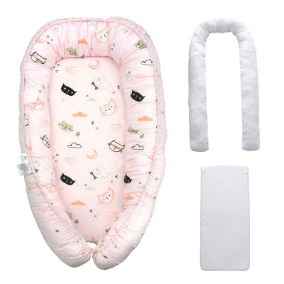 China Eco-Friendly Materials Baby Bed Nest with Handle Removable and Washable Nest Sleeping Baby Sofa Newborn Baby Nest for sale