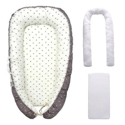 China Eco-Friendly Materials Wholesale Newborn Baby Sleep Nest Bed with Handle Removable and Washable Organic Nest Baby Sofa Baby Nest for sale