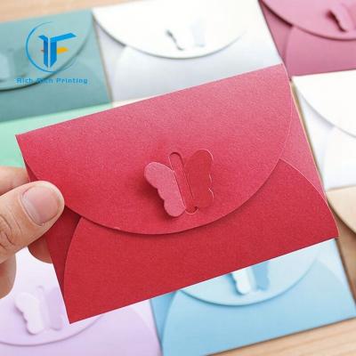 China Customized Printing Fancy Design Handmade Art Paper Card Sleeve Cardboard Envelopes for sale