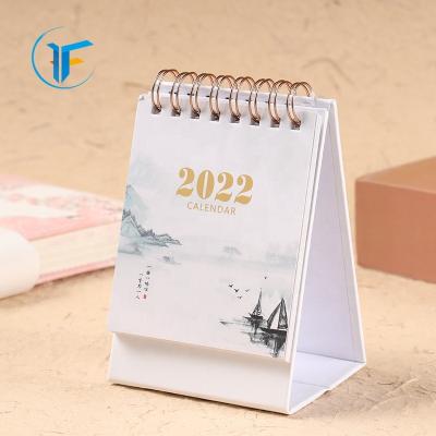 China Table Calendar 2022 Desk Calendar Executive Unique Spiral Desk Calendar for sale