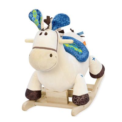 China Ride On Toy Packaging Customization 60cm*34cm*45cm Baby Plush Rocking Horse Toy for sale