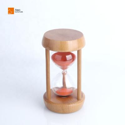 China Custom Minimalist Logo Printed Wooden Hourglass Wooden Sand Clock Sand Timer for Decor Gift for sale