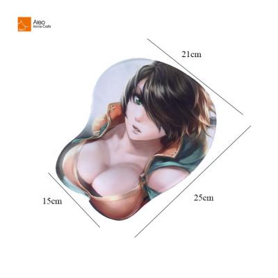 China With Promotional Customized Customized Wrist Rest Factory Fabric 3D Anime Mouse Pad Wrist Rest Handmade Rubber Mouse Pad for sale