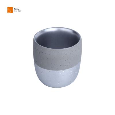 China Wholesale Unique Empty Home Decor Candle Jar With 8oz 10oz 12oz Concrete Cement Decorative Candle Jars For Candle Making for sale