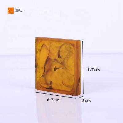 China Translucent Amber Dish Soap Holder Soap Holder Handmade Custom Made Home/Hotel Resin High Quality Hotel Bathroom Accessories for sale