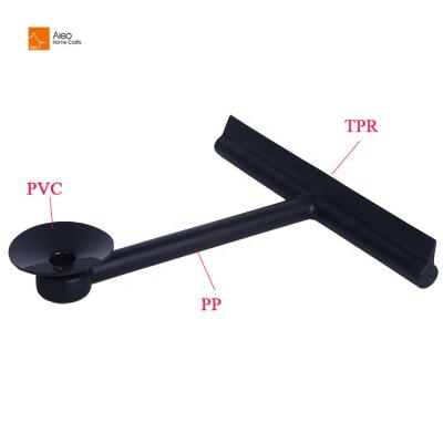 China Supplier Direct High Quality Household China Black Plastic Window Cleaning PP/TPR/PVC Plastic Shower Squeegee for sale