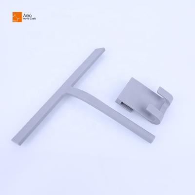 China European Hot Market Viable New Silicone Gray Shower Squeegee Window Clean Wiper With Hook For Window Glass Mirror for sale