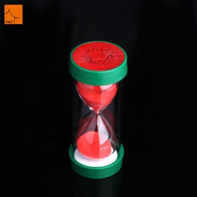 China Gift/timing/hot selling hourglass decoration fruit cheap 5 minutes children's sand timer set for sale