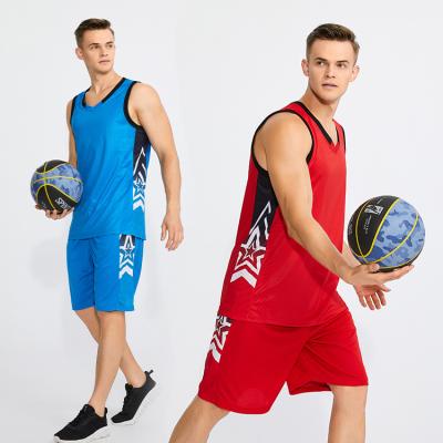 China QUICK DRY Basketball Uniforms Invest Printed Male Basketball Uniforms and Student Competition Team Uniforms Adult Basketball Suits for sale