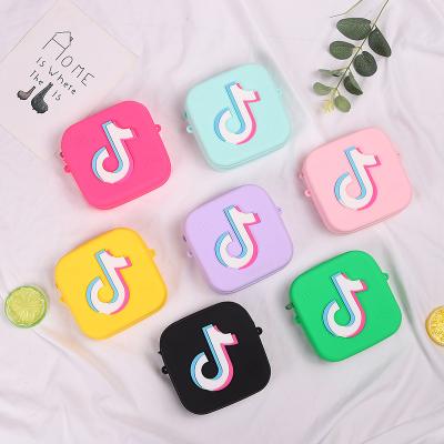 China Printing Tik Tok Same Style Small Backpack Fashion Children's Bag Tik Tok Silicone Change Accessories Messenger Handbags for sale