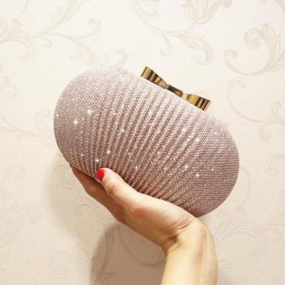 China 2021 New Diamond Women Small Pleats Party Bridesmaid Cross - Body Frosted Dinner Bag Grab 2021 Luxury Evening Clutches for sale