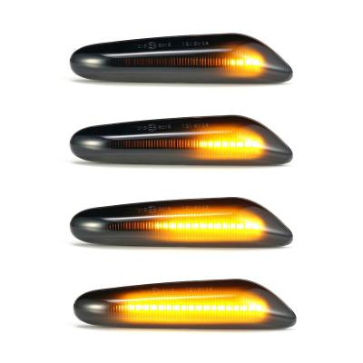 China Dynamic Rearview Scanning Amber Yellow Dynamic Running LED Turn Signal Side Beacon For X1 X3 1 3 5 Series E46 E81 E90 E91 Led Indicator for sale