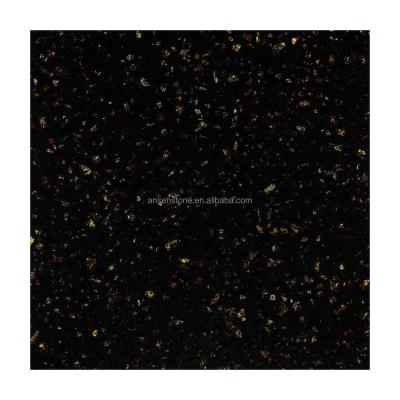 Chine Golden Black Galaxy AS-G081 Quartz Slabs Vanity Tops Price for Wholesale à vendre