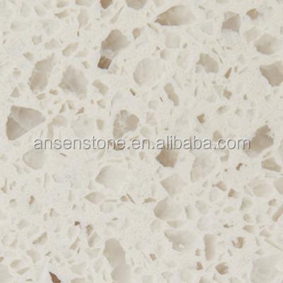 China Hot Sale Design Artificial Quartz Stone Soild Surface Cream with Sparkle Quartz Slab Quartz Countertop for sale