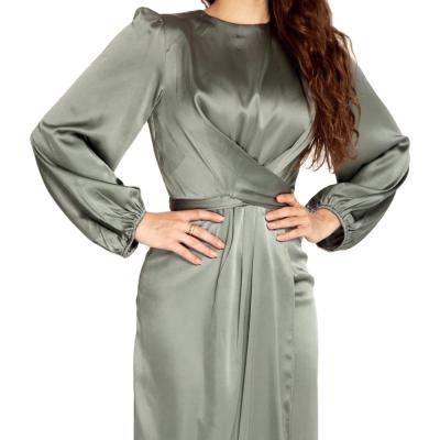 China Dubai Satin Robe Breathable Soft Abaya Dress , European And American Size for sale