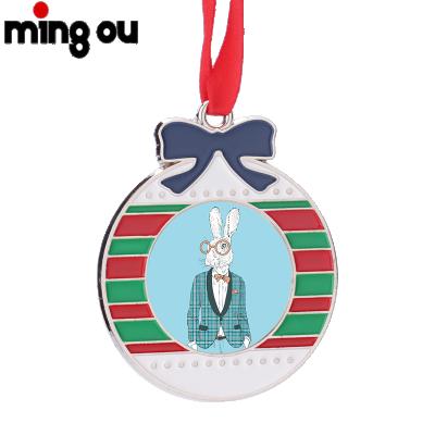 China Christmast Ornament Christmas Tree Ornaments Decor New Year DIY Photo Sublimation Christmas Pendant Decoration for sale