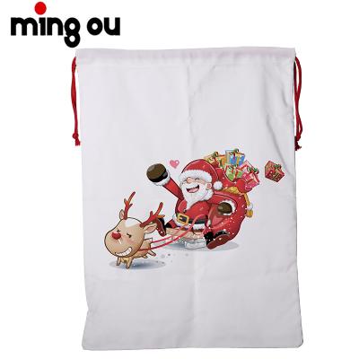 China 2021 Cute Christmas Nonwoven Bag Customize Christmas Santa Sacks Nonwoven Bag Sublimation Xmas Gift Bag for sale